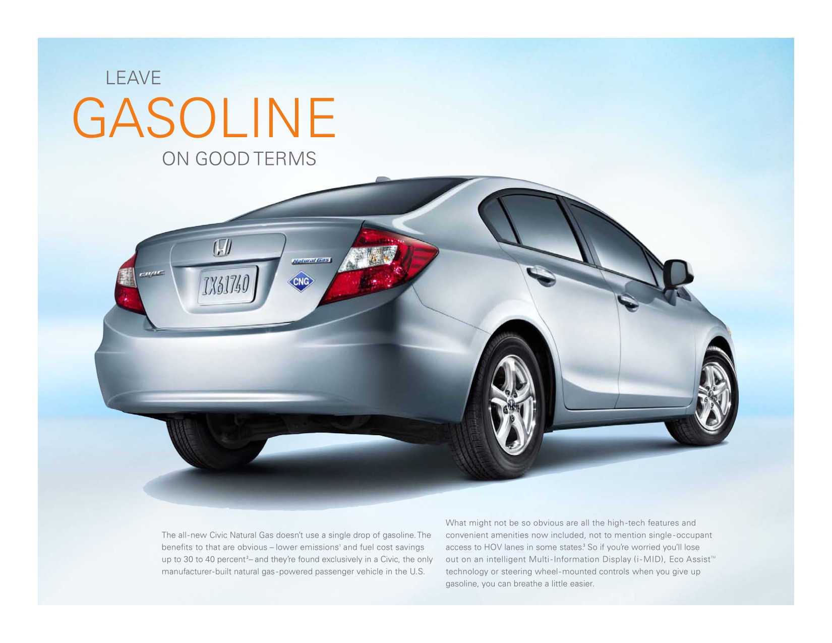 2012 Honda Civic Natural-Gas Brochure Page 2